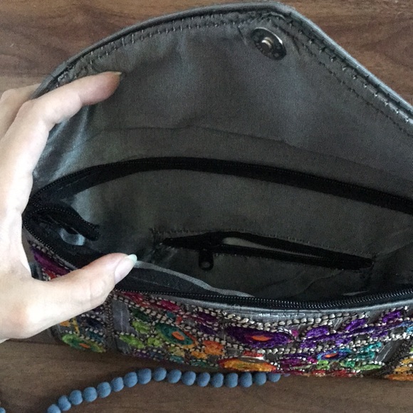 Colourful Handmade envelope clutch - Picture 2 of 3